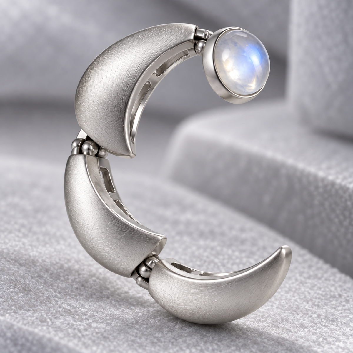 Lunar Hinge jewelry craftsmanship detail